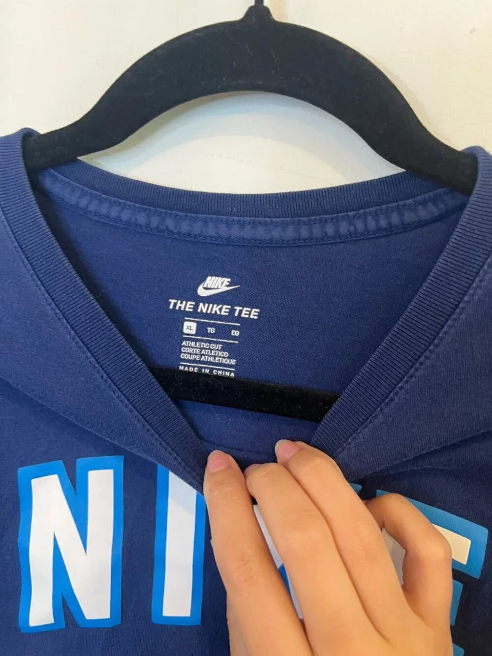 Nike Kids Graphic Logo Tee Blue Short Sleeve Athletic Shirt XL